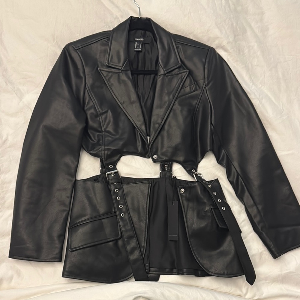 Forever 21 Black Blazer with Cut-Out Design